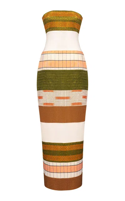 Kilentar Oye Woven Cotton Maxi Dress In Multi