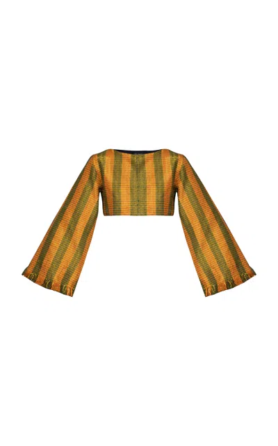 Kilentar Awo Handwoven Cotton Top In Multi