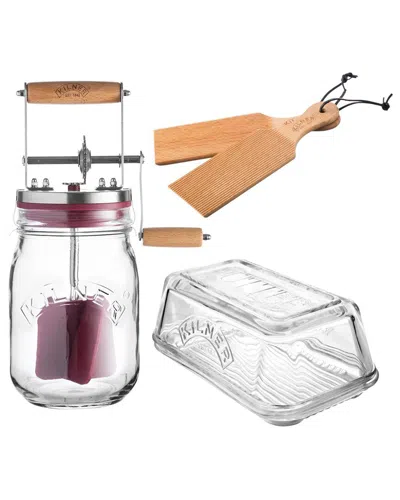 Kilner Butter Churning 5pc Set In Transparent