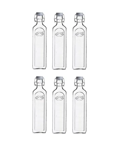 KILNER CLIP TOP BOTTLE 34 OZ, SET OF 6