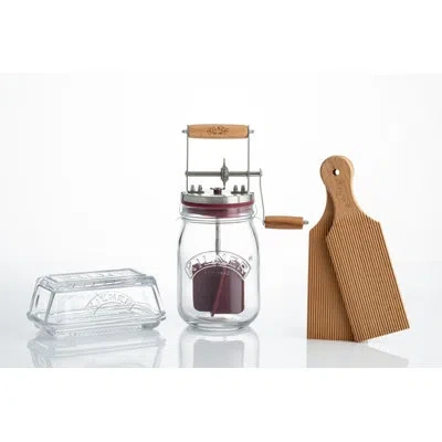 Kilner Create & Make Butter Churner, Dish And Paddle Set
