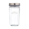 Kilner Kefir Set With Wide Mouth Jar, Silicone Strainer Cap, Stainless Steel Lid, 17 Ounce In Transparent