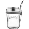 Kilner Parfait & Overnight Oats Jar Set, 350ml Glass Breakfast Jar With Spoon In Multi