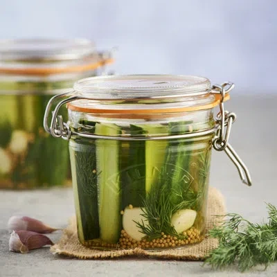 Kilner Round Clip Top Jar 12oz - Set Of 6 In Silver;clear
