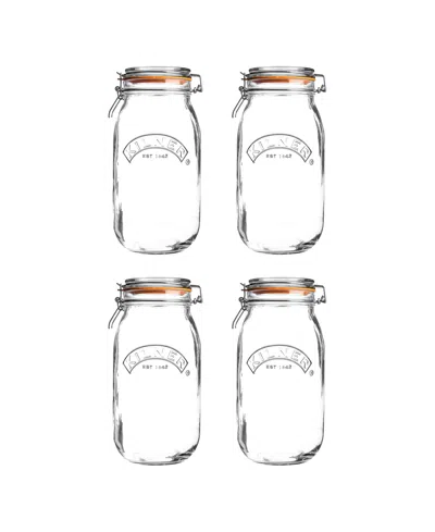 Kilner Round Clip Top Jar 51 Oz, Set Of 4 In Clear