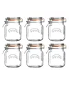 Kilner Square Clip Top Jar 34 Oz, Set Of 6 In Clear