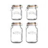 Kilner Set Of 4 Square Clip Top Jars In Transparent