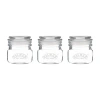 Kilner Square Push Top Storage Jars, Set Of 3, 8.5 Ounce In Transparent