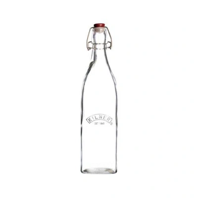 Kilner Square Swing Top Bottle, 16 Ounce In Transparent