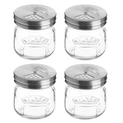 Kilner Storage Jar With Shaker Lid - Set Of 4 In Clear