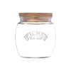 Kilner Universal Glass Storage Jar With Wooden Lid And Silicone Seal In Brown