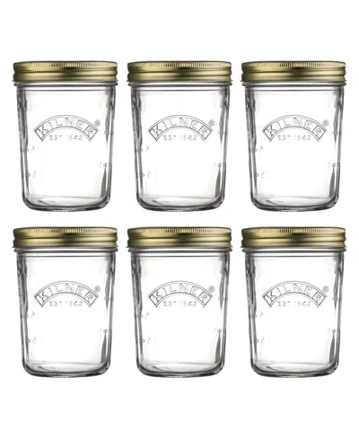 Kilner Wide Mouth Canning Jar 12 Oz, Set Of 6 In Clear