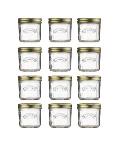 Kilner Wide Mouth Canning Jar 7 Oz, Set Of 12 In Clear