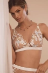 Kilo Brava Embellished Floral Longline Bralette In Blue
