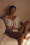 Kilo Brava Embroidered Lace G-string Thong In Neutral