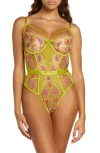 Kilo Brava Embroidered Underwire Bodysuit In Multi