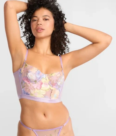 Kilo Brava Embroidery Floral Bustier In Pastel Floral