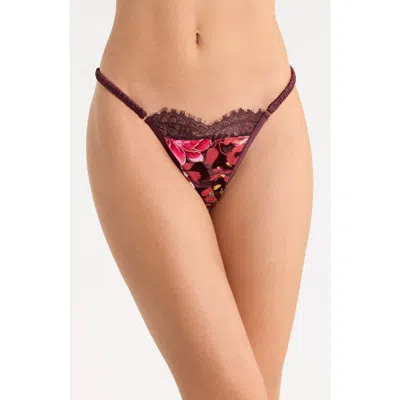 Kilo Brava Eyelash Lace G-string In Tapestry Floral