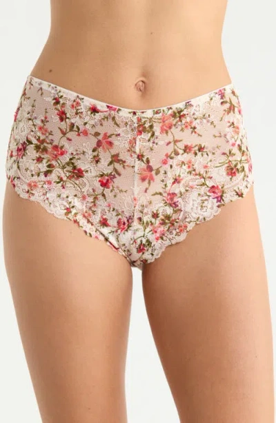 Kilo Brava Floral Lace Hipster Panties In White