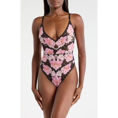 Kilo Brava Floral Lace Teddy In Multi