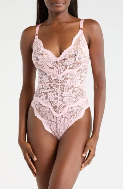 Kilo Brava Floral Lace Teddy In Pink