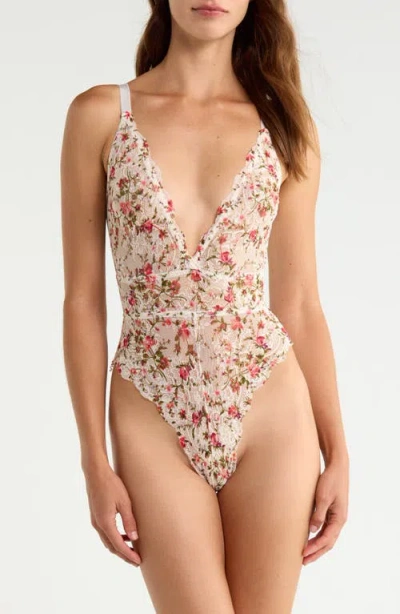 Kilo Brava Floral Lace Teddy In White