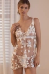 Kilo Brava Embroidered Floral Mini Slip In Blue