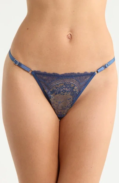Kilo Brava Lace G-string In Blue