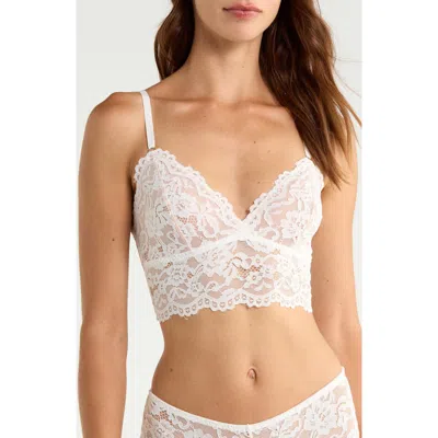 Kilo Brava Lace Longline Bralette In White