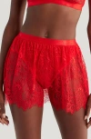 Kilo Brava Lace Skirted Thong In Classic Red