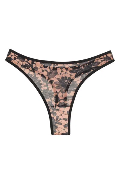 Kilo Brava Lace Thong In Black