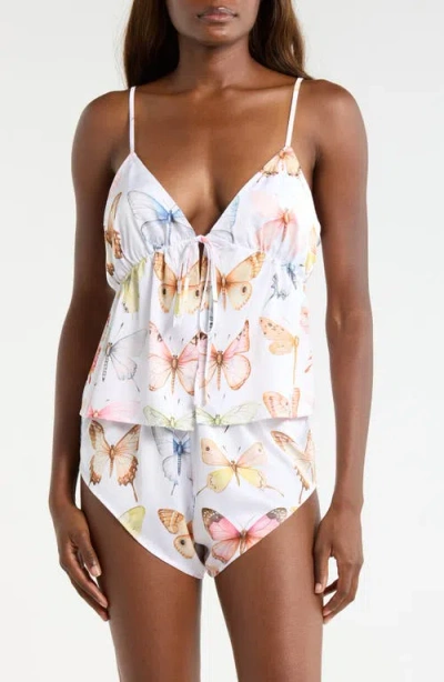 Kilo Brava Print Camisole & Shorts Set In White