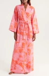 Kilo Brava Print Cotton Maxi Robe