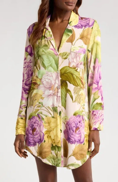 Kilo Brava Print Sleepshirt In Spring Garden
