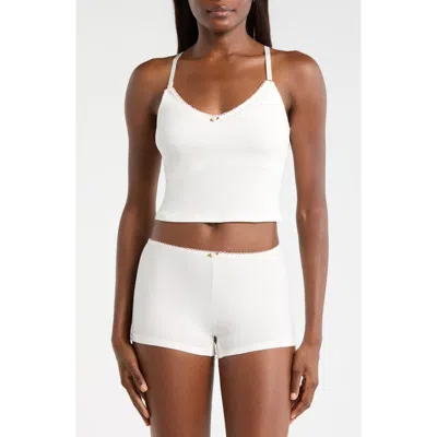 Kilo Brava Rib Crop Camisole In White