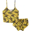 Kilo Brava Sateen Fringe Pajamas In Multi