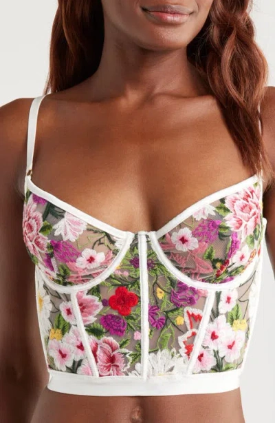 Kilo Brava Underwire Bustier In Multicolor Floral