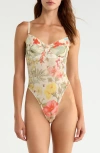 Kilo Brava Underwire Mesh Bodysuit In Multi