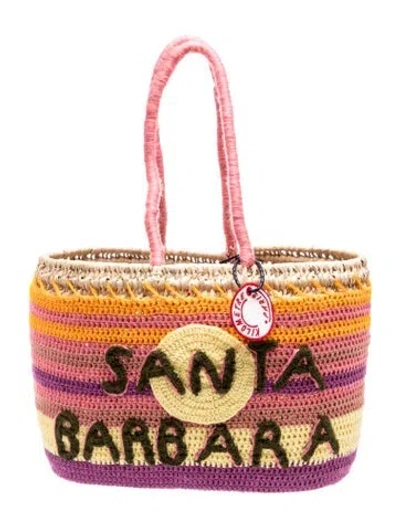 Pre-owned Kilometre Paris Raffia Tote In Pink