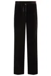 Kiltie Velvet Trousers In Black