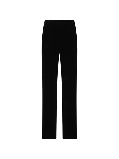 Kiltie Andrea Velvet Trousers In Black