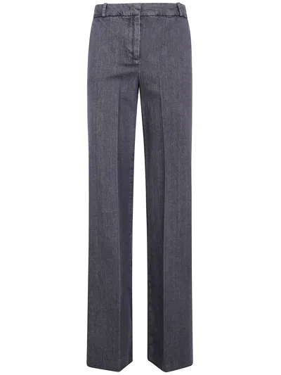 Kiltie "andrea" Wide Leg Trousers In Black