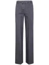 Kiltie "andrea" Wide Leg Trousers In Gray