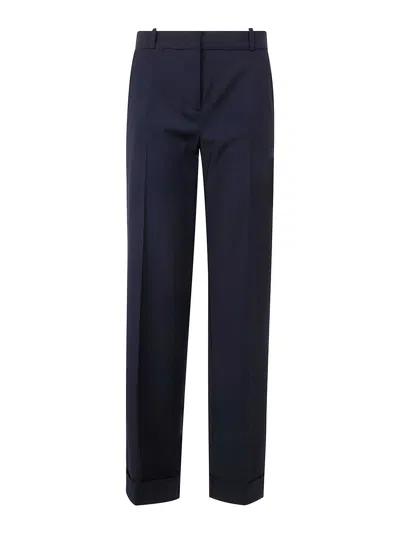 Kiltie Andrew Wide Leg Trousers In Blue
