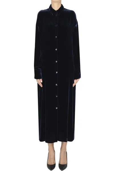 Kiltie Ansel Shirt Dress In Purple