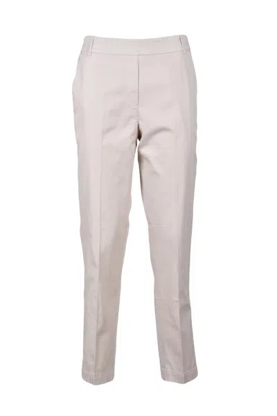 Kiltie Beige  Trousers With Tailored Mid-rise Fit In Gray