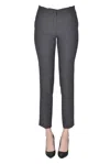 Kiltie Cigarette Trousers In Gray