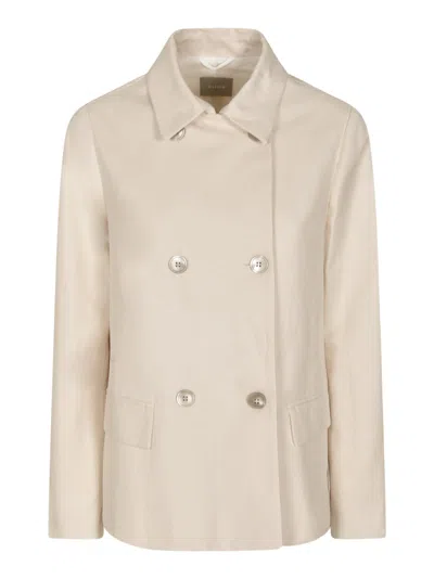 Kiltie Club Pea Coat In Milk