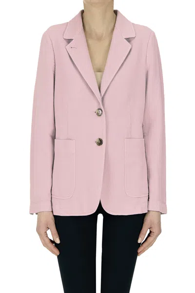 Kiltie Cotton And Linen Blazer In Pink