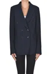 Kiltie Double Breasted Blazer In Blue